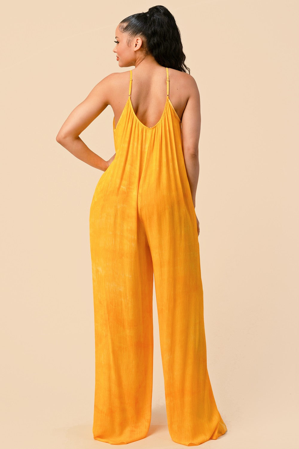 GO WITH THE FLOW JUMPSUIT (YELLOW)